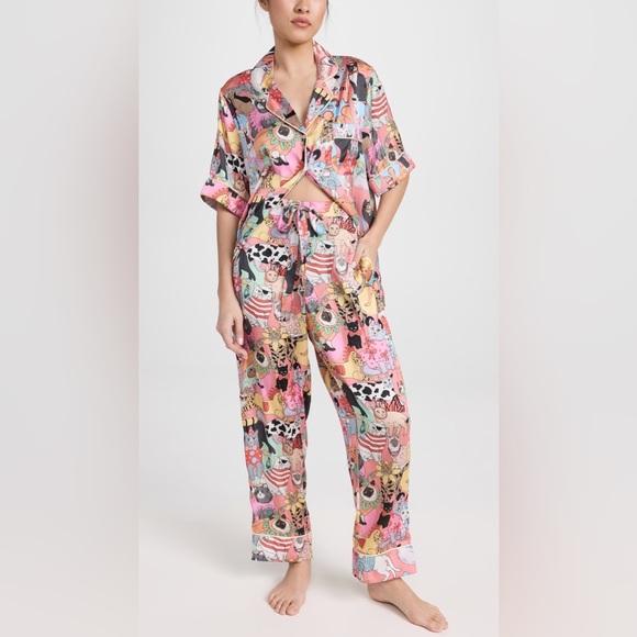 NWT • Karen Mabon • Fancy Dress Cats Pajama Top • Size L • - Picture 11 of 12